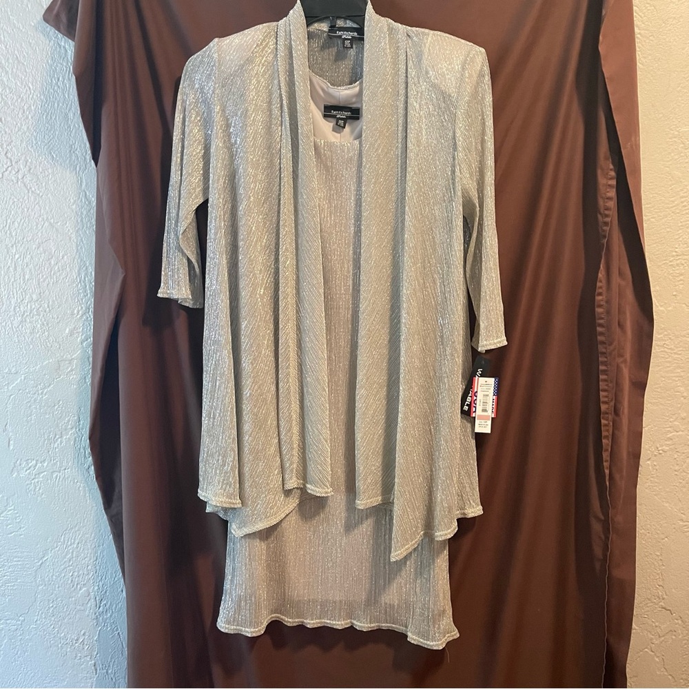 R&M Richards Elegant Women's Silver Dress